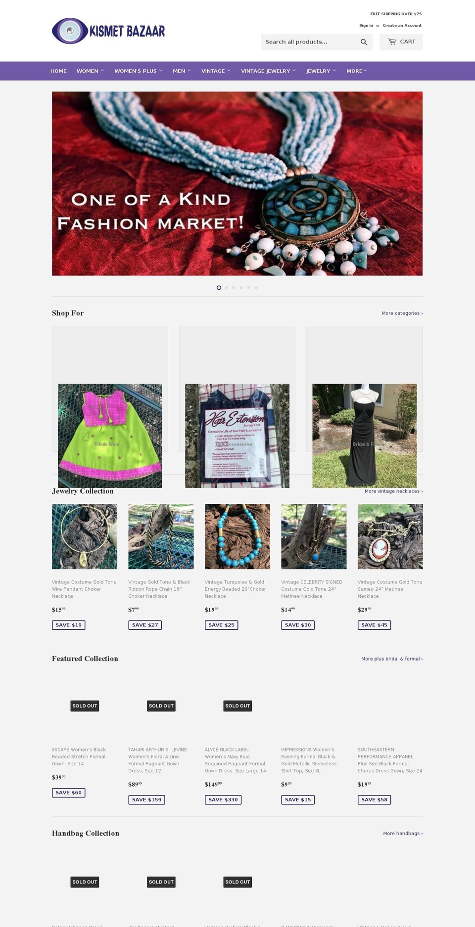 kismetbazaar.com shopify website screenshot