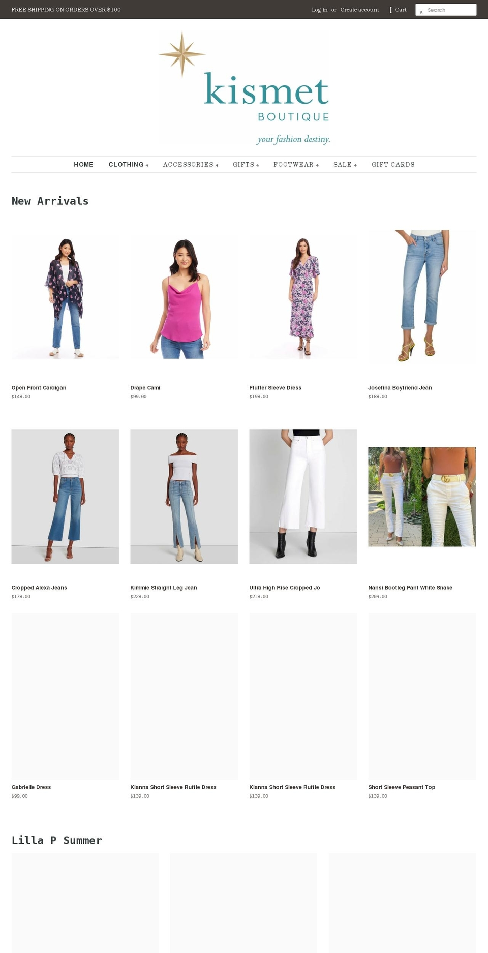 kismetlg.com shopify website screenshot