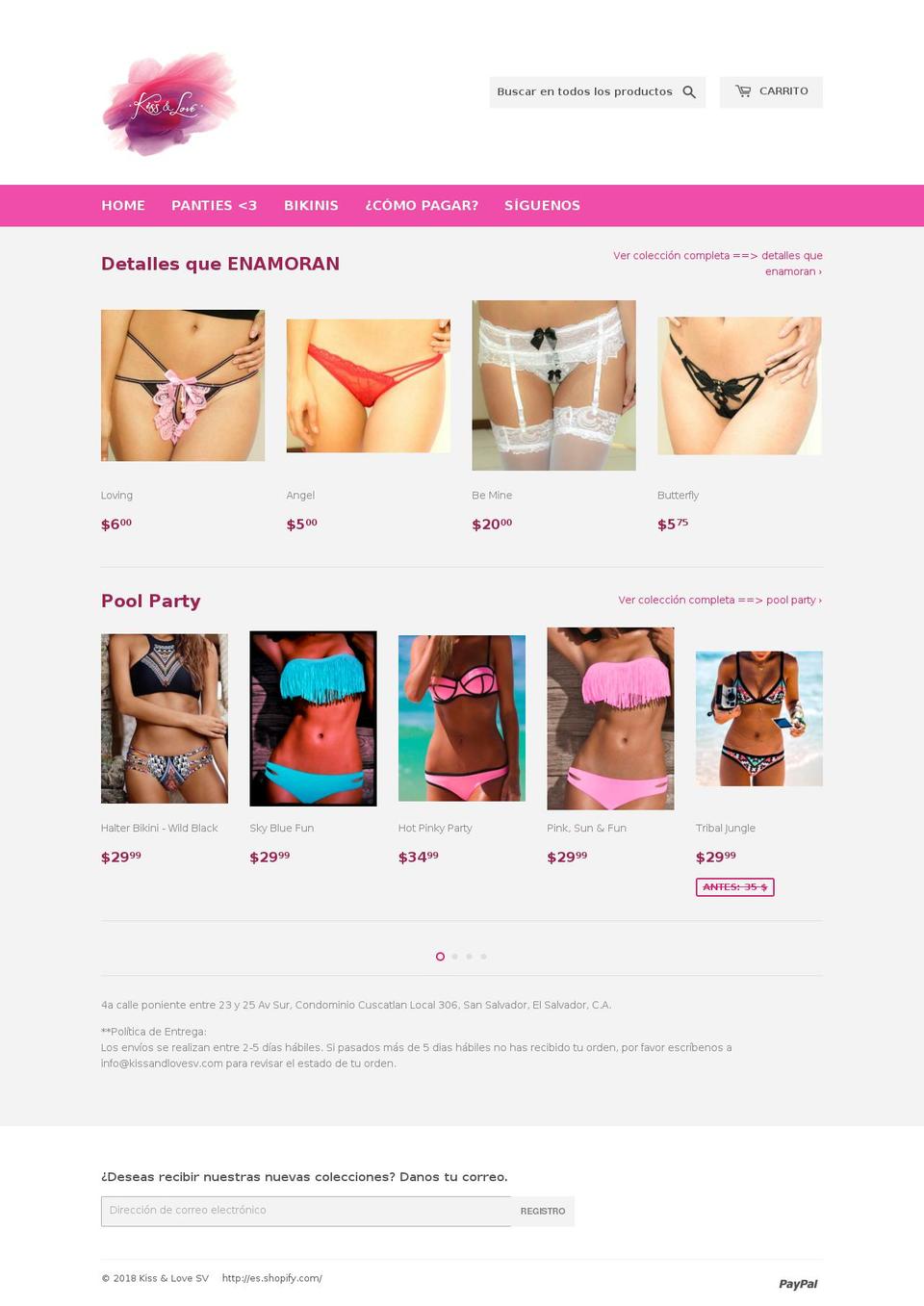 kissandlovesv.com shopify website screenshot