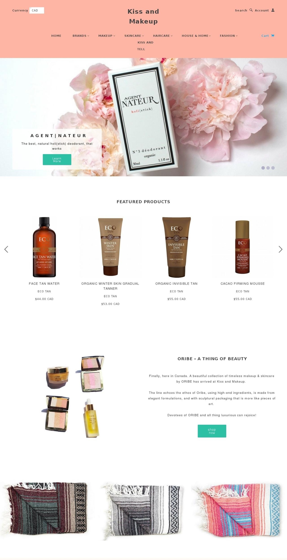 kissandmakeup.ca shopify website screenshot