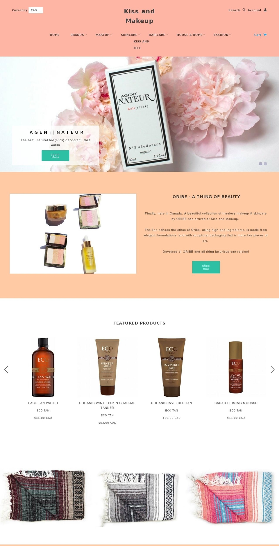 Emporium Shopify theme site example kissandmakeupstore.com