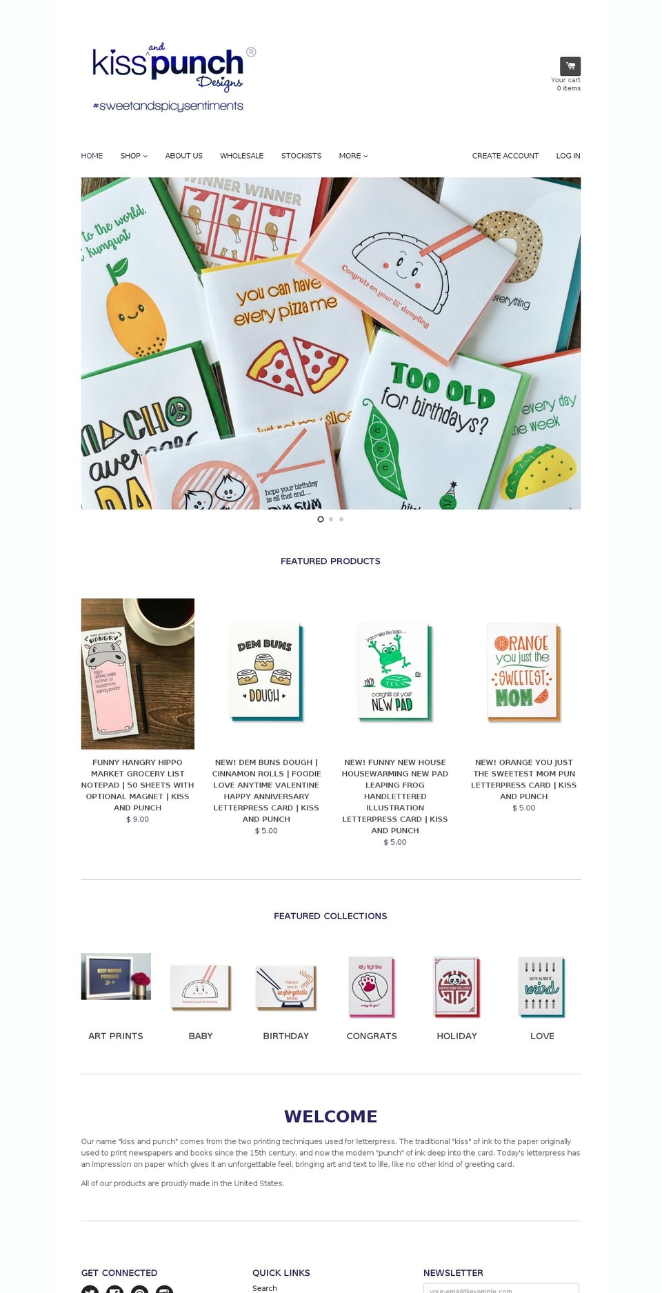 kissandpunch.com shopify website screenshot