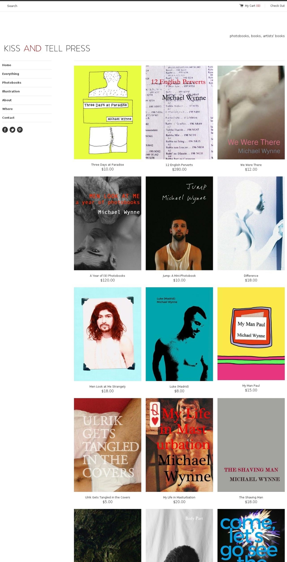 kissandtellpress.com shopify website screenshot