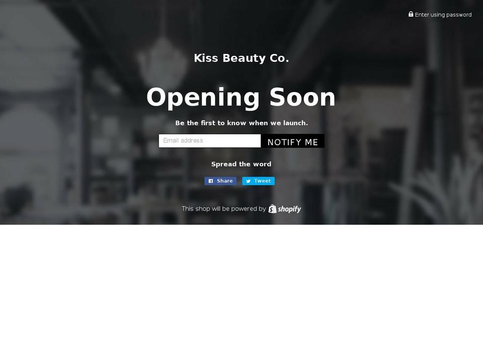 kissbeautycompany.com — Shopify storefront screenshot