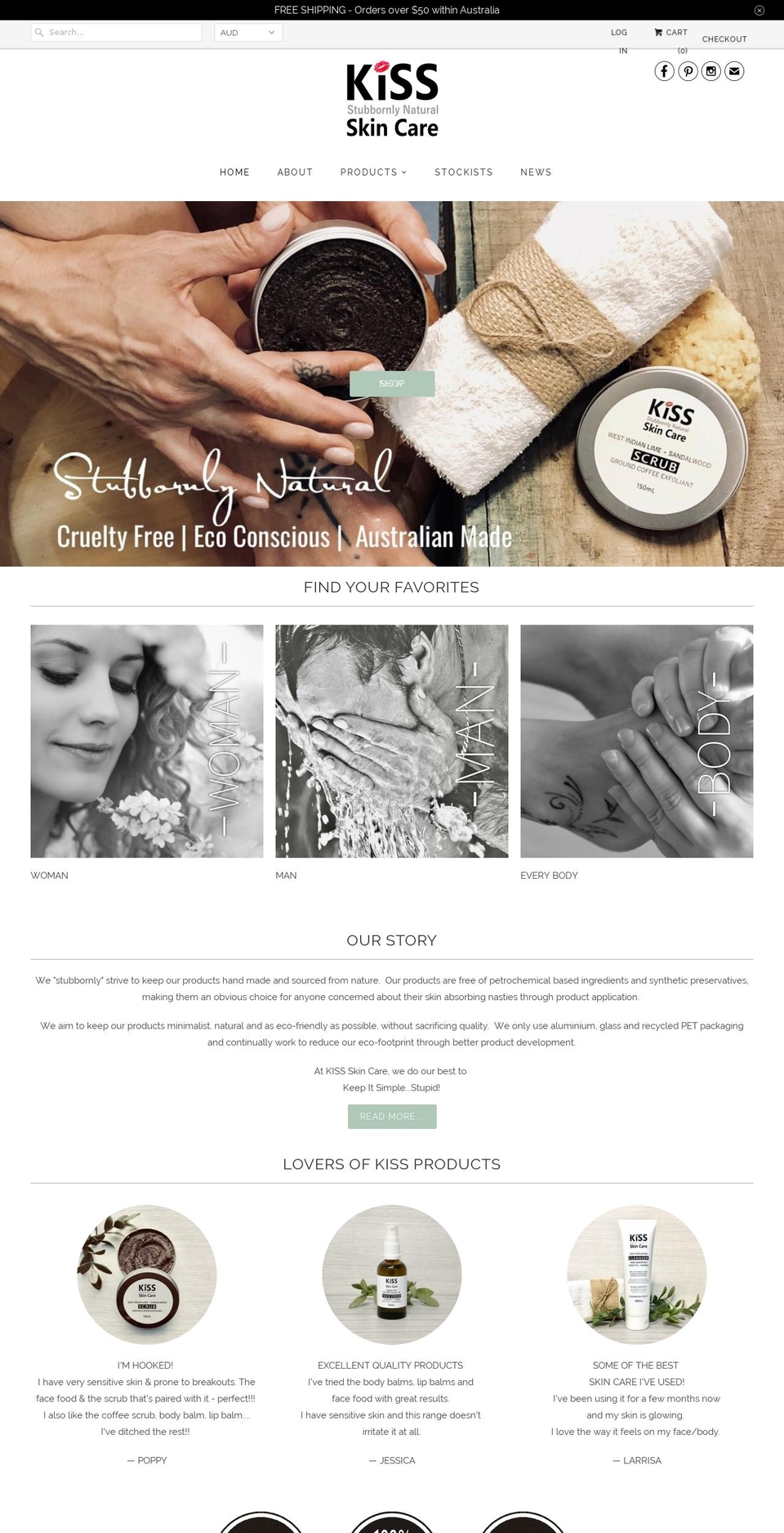 kissbyjenniferbache.com shopify website screenshot