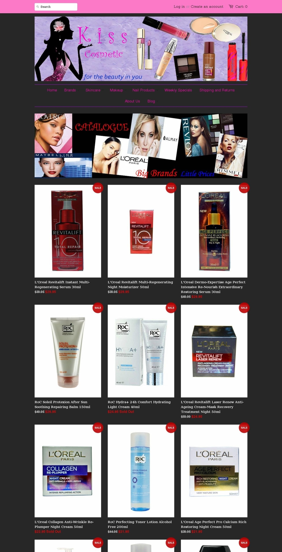 kisscosmetic.com.au shopify website screenshot