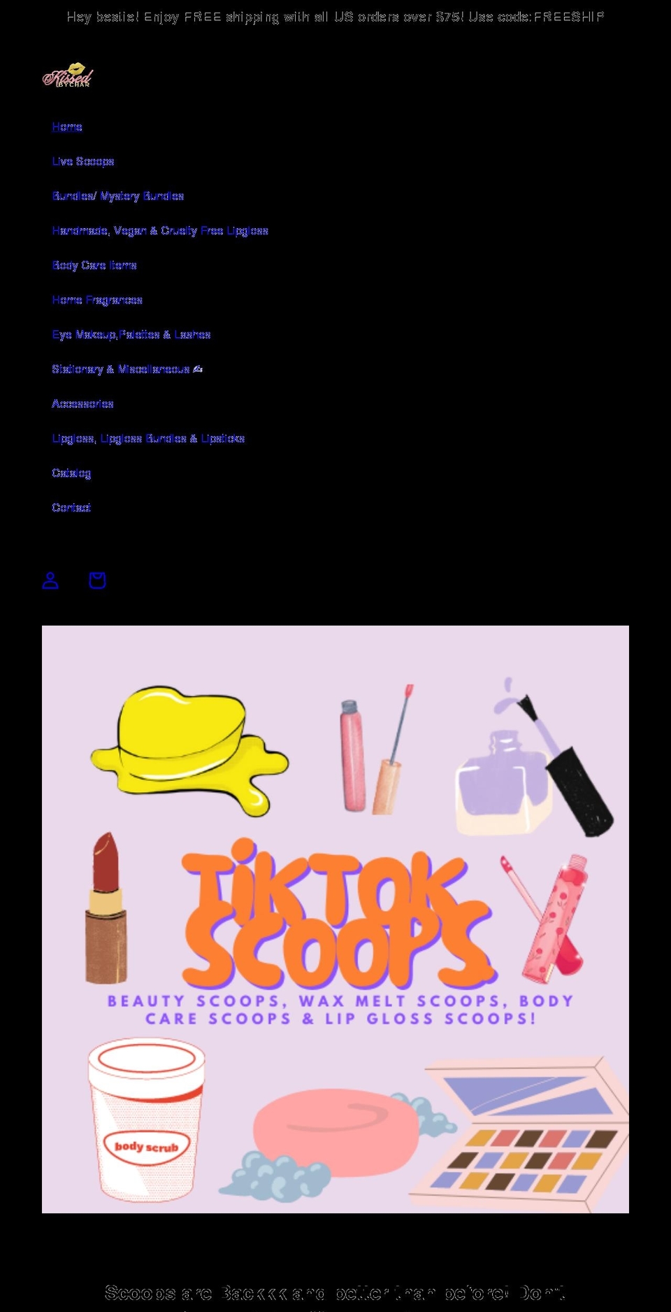 kissedbychar.com shopify website screenshot