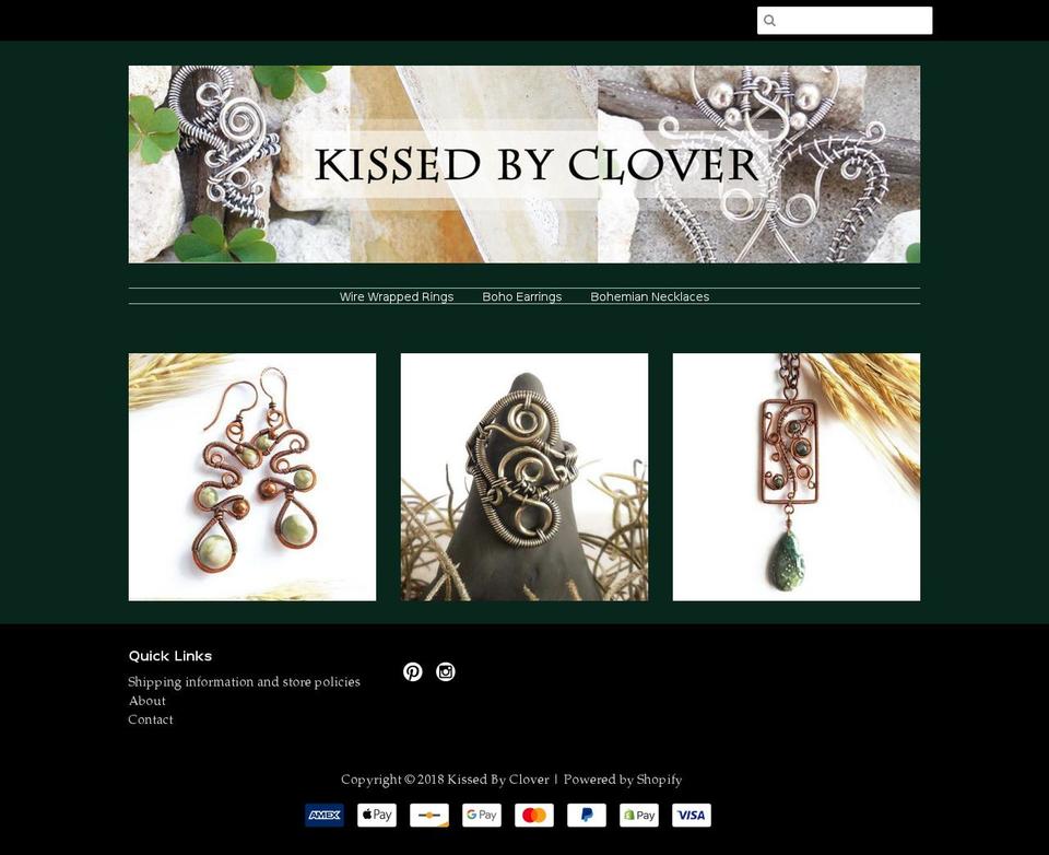 kissedbyclover.com — Shopify storefront screenshot