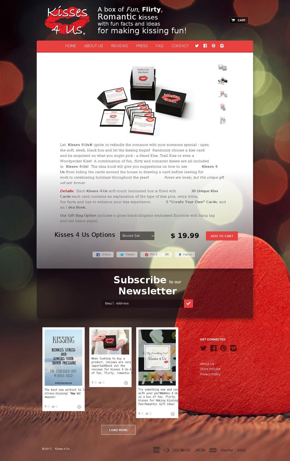 kisses4us.com shopify website screenshot