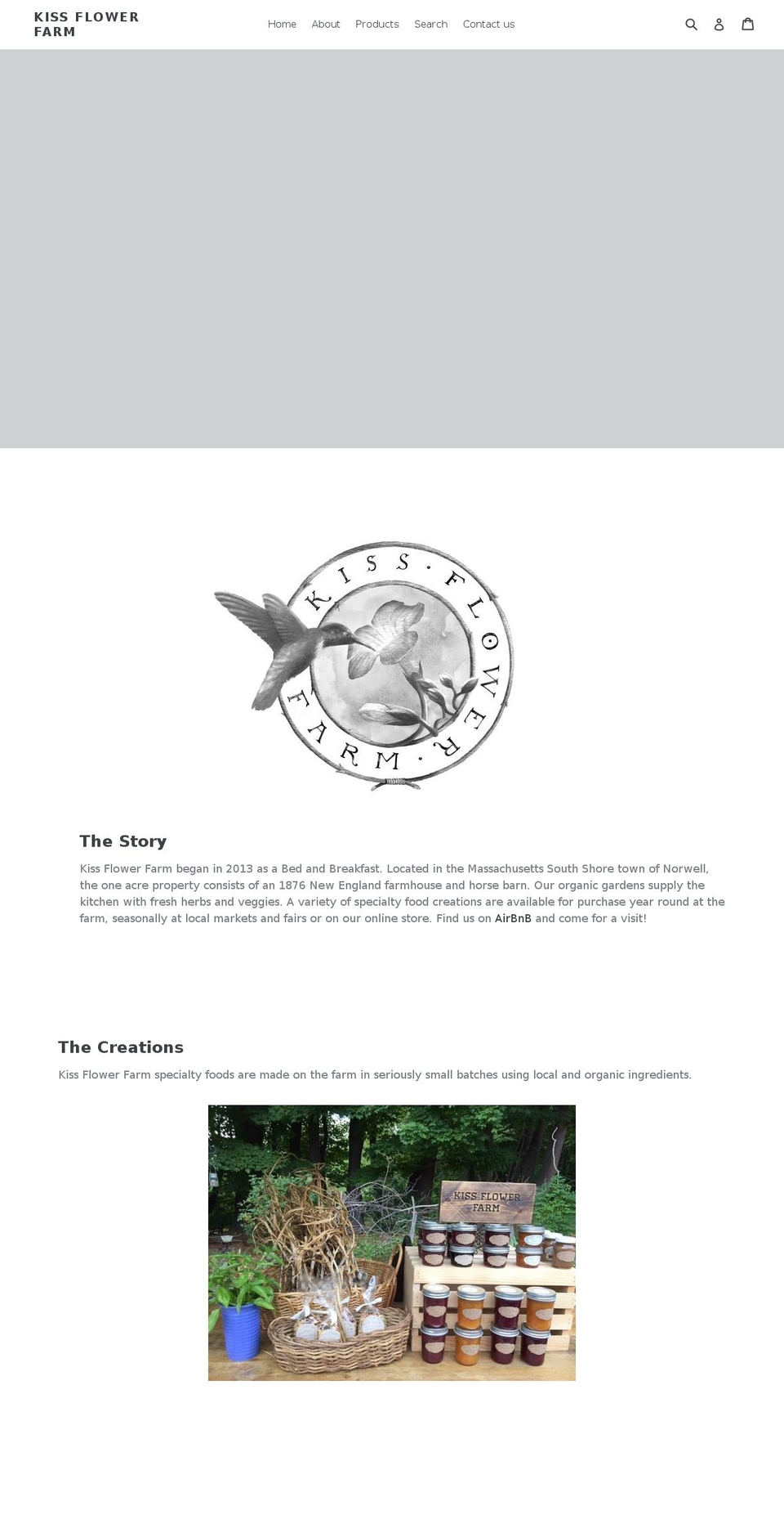 kissflowerfarm.com — Shopify storefront screenshot