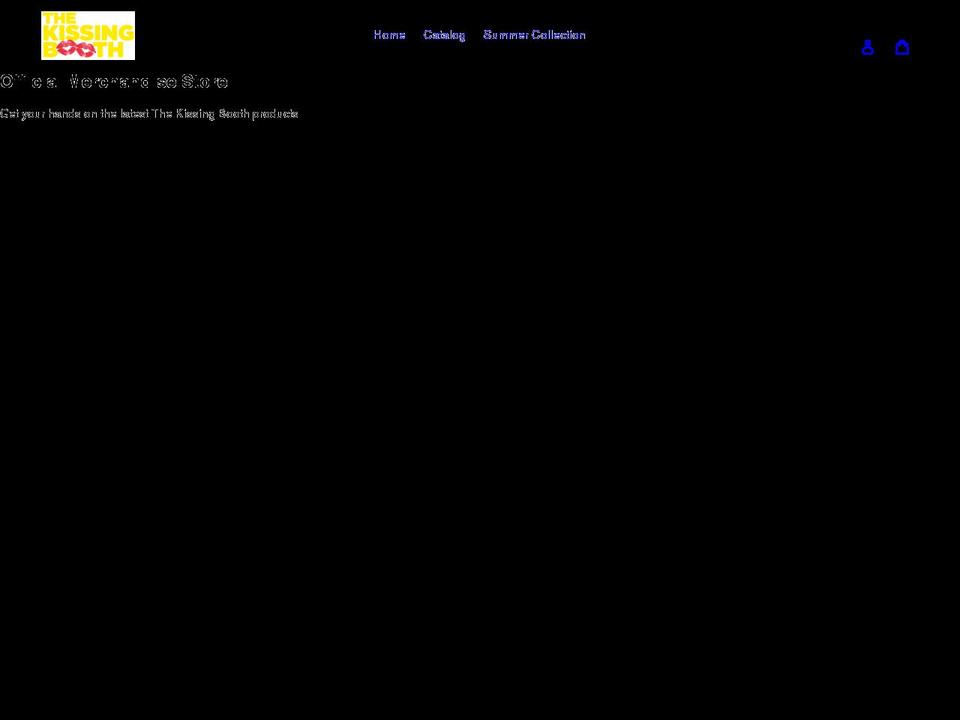 kissingboothshop.com shopify website screenshot