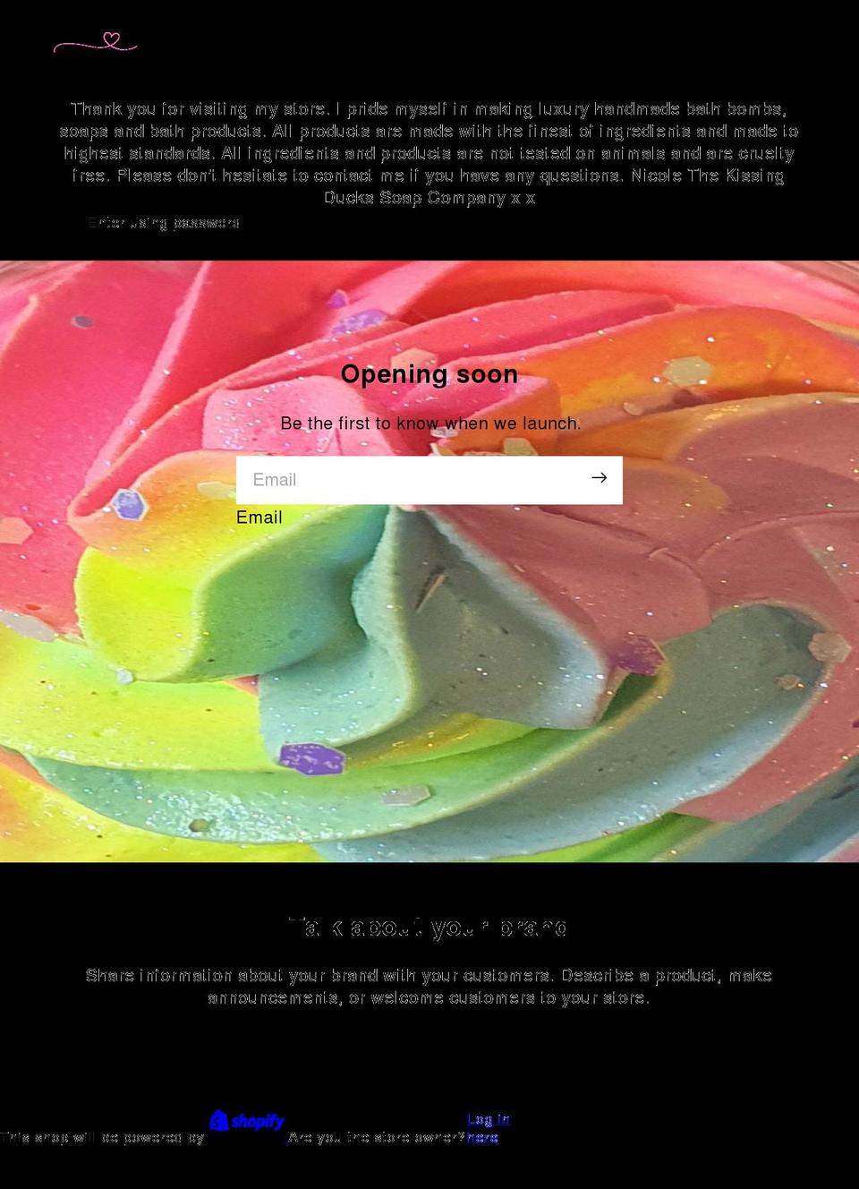 kissingducks.co.uk shopify website screenshot