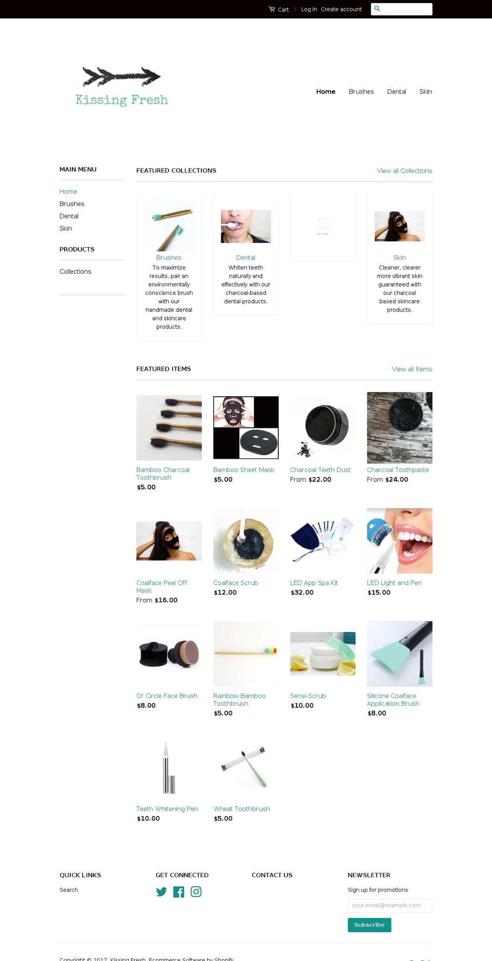kissingfresh.com shopify website screenshot