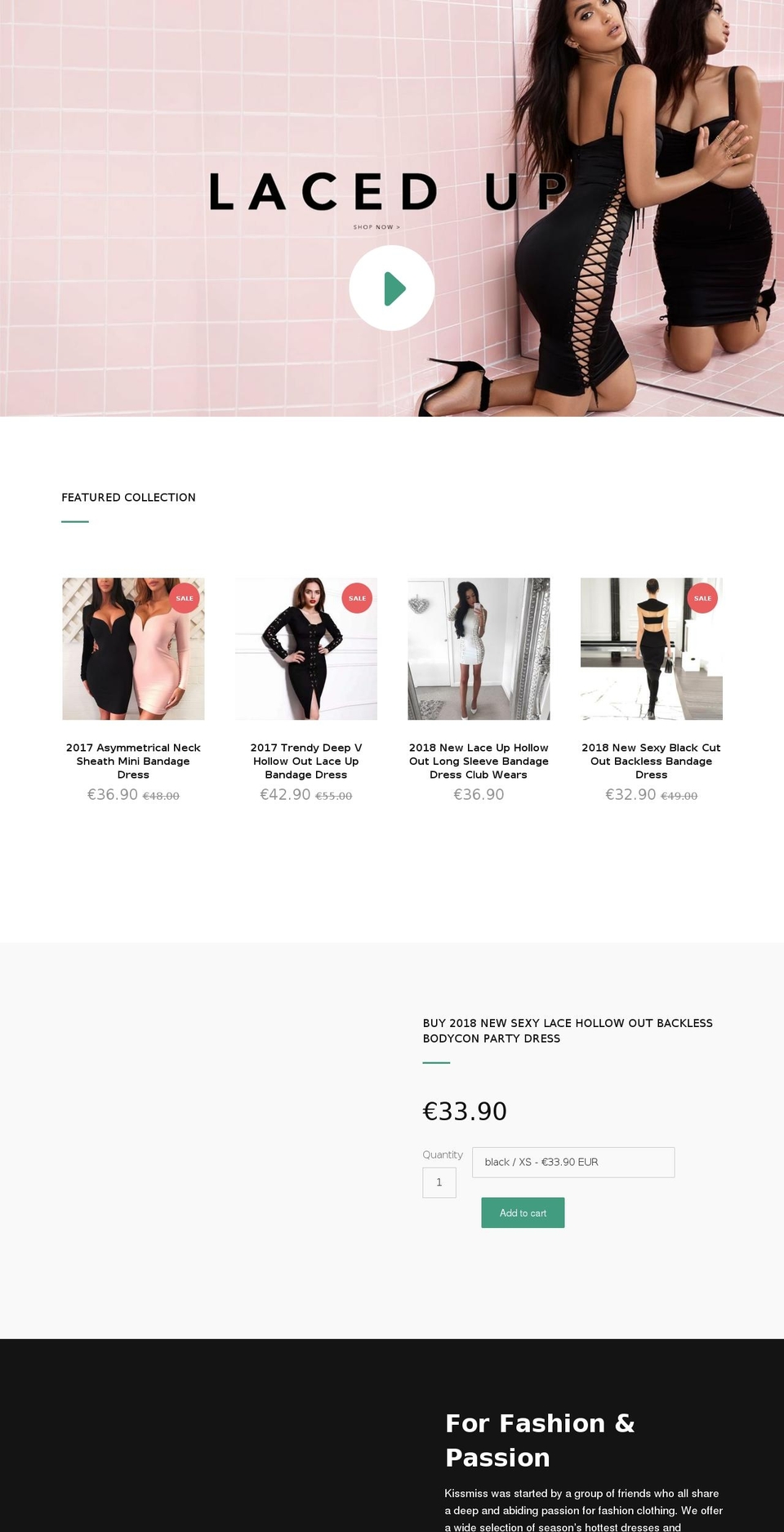 kissmissie.com shopify website screenshot