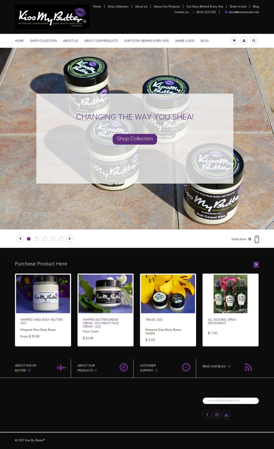 kissmybutter.net shopify website screenshot