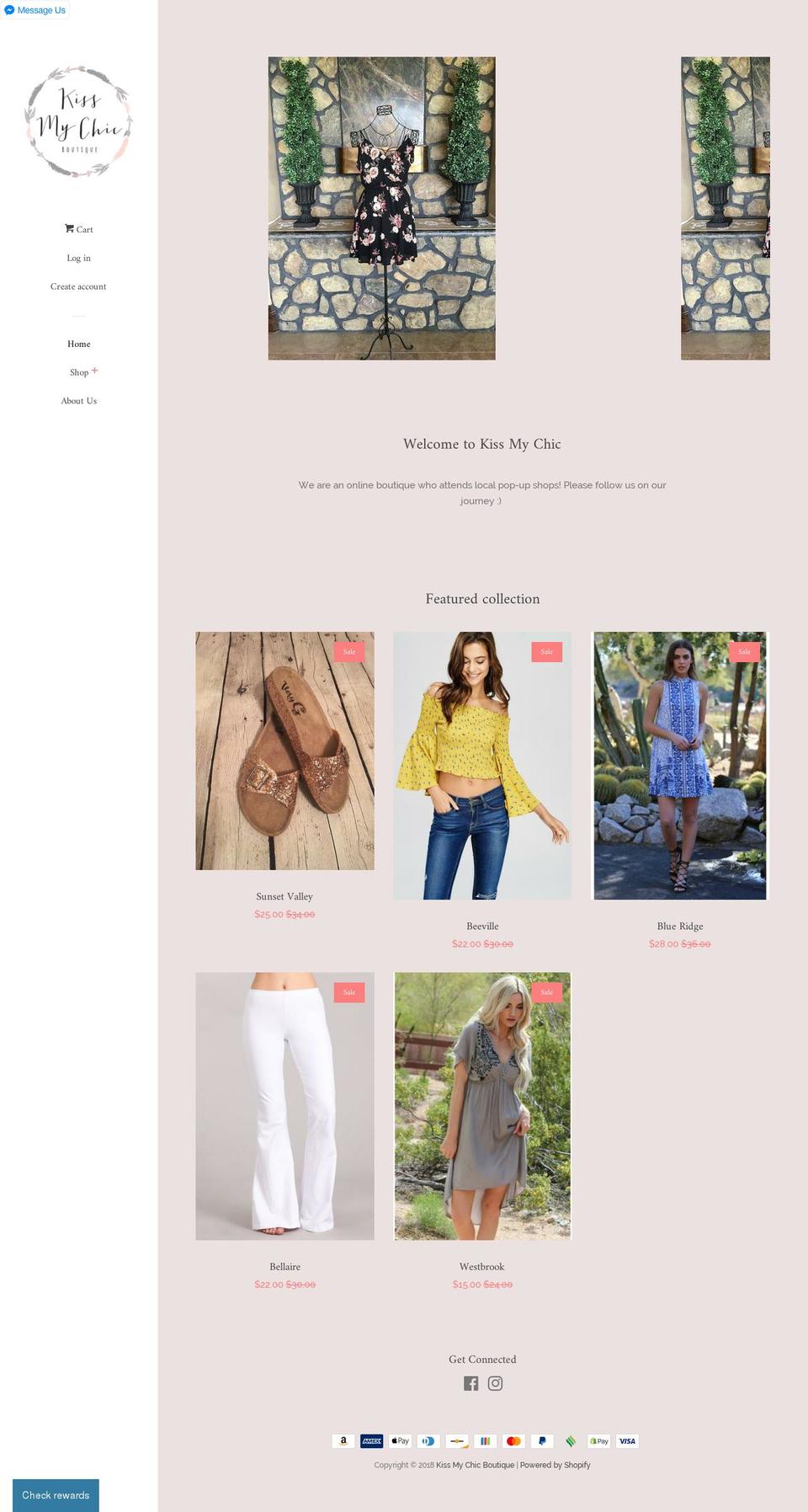 kissmychicboutique.com — Shopify storefront screenshot