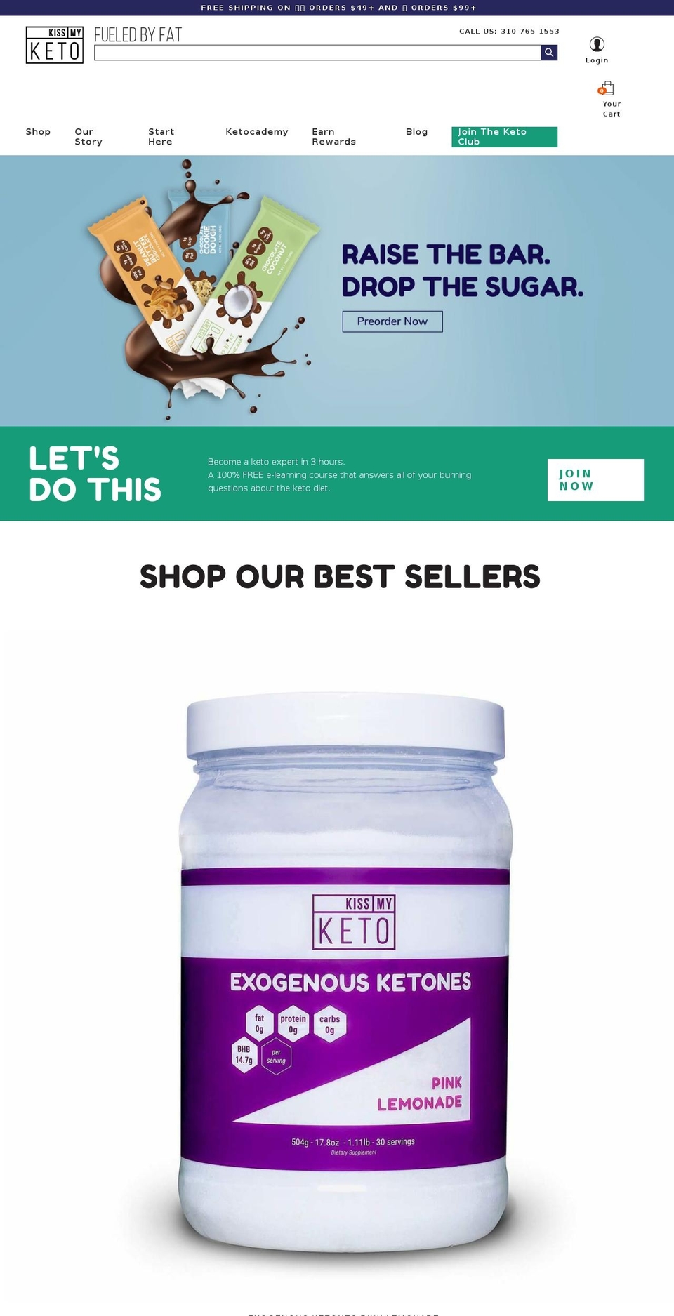 kissmyketo.com shopify website screenshot