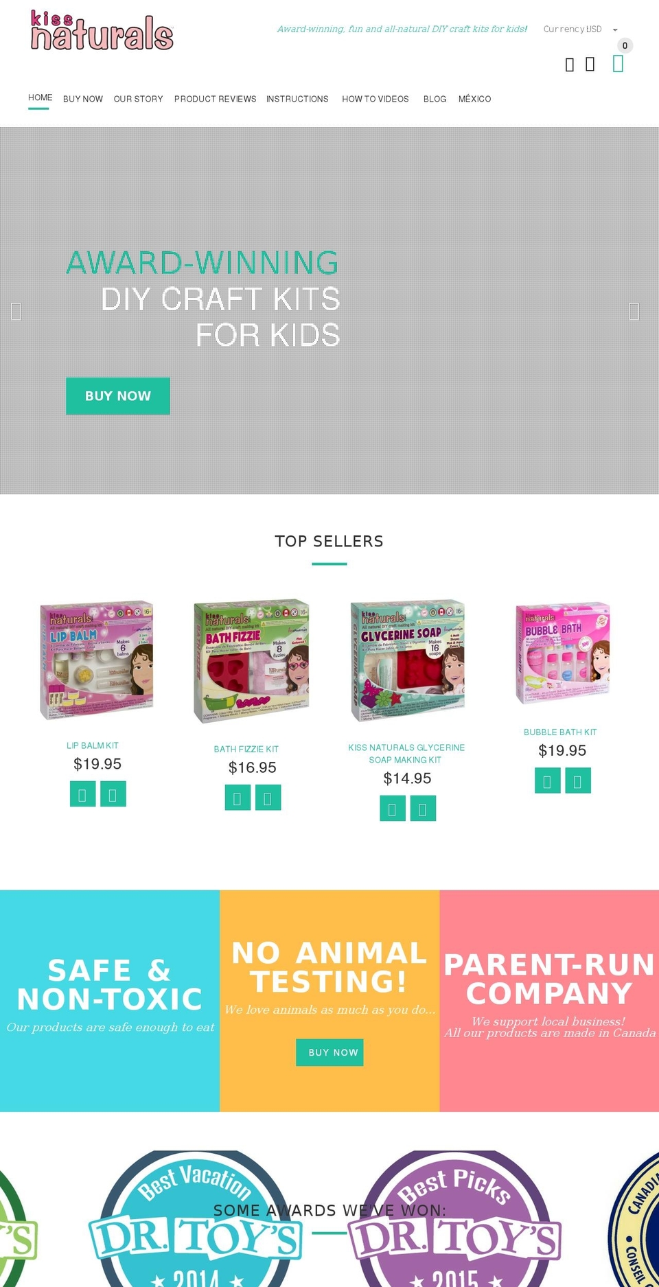 kissnaturals.com shopify website screenshot