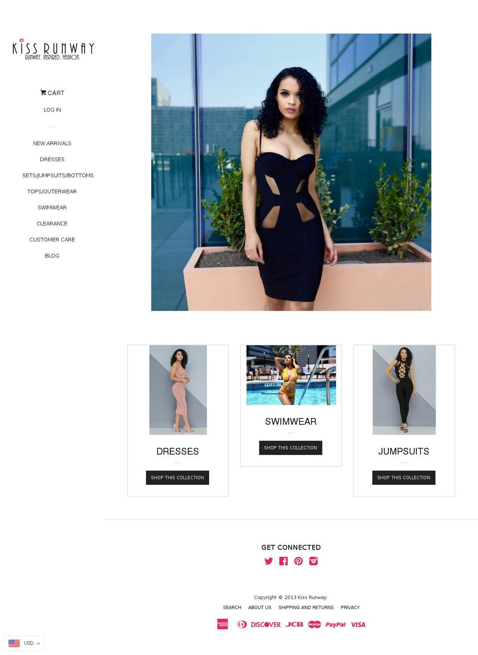 kissrunwayshop.com shopify website screenshot