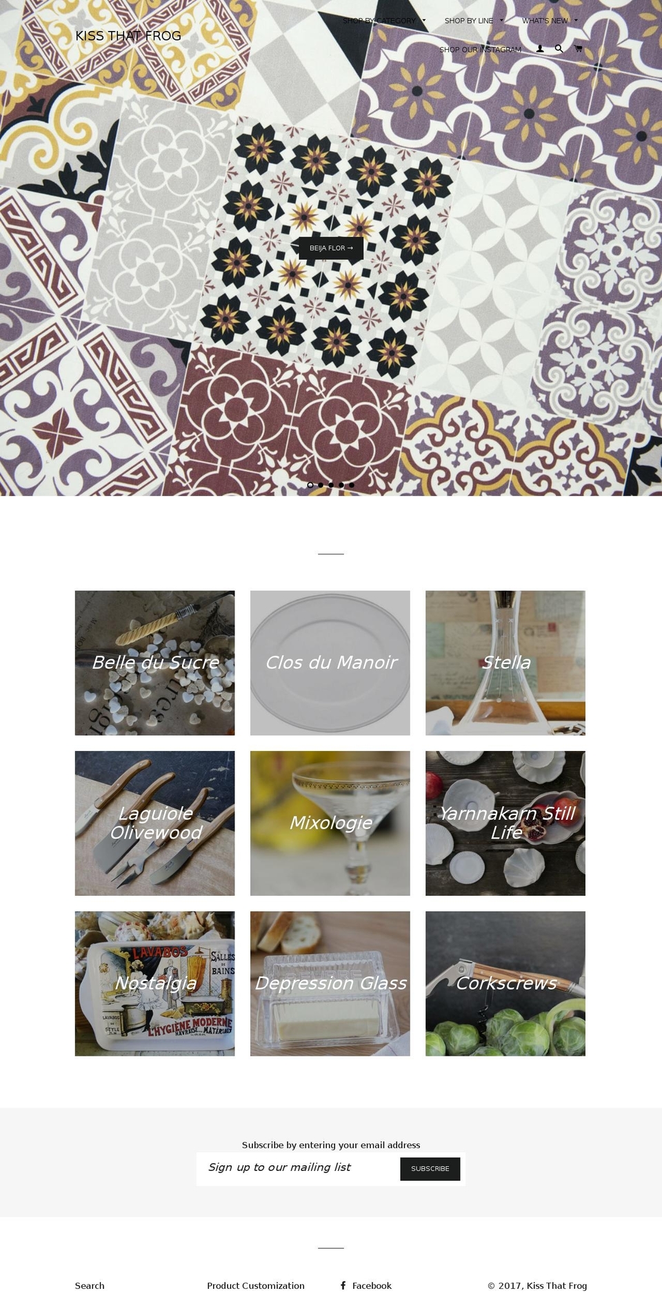 kissthatfrog.com shopify website screenshot