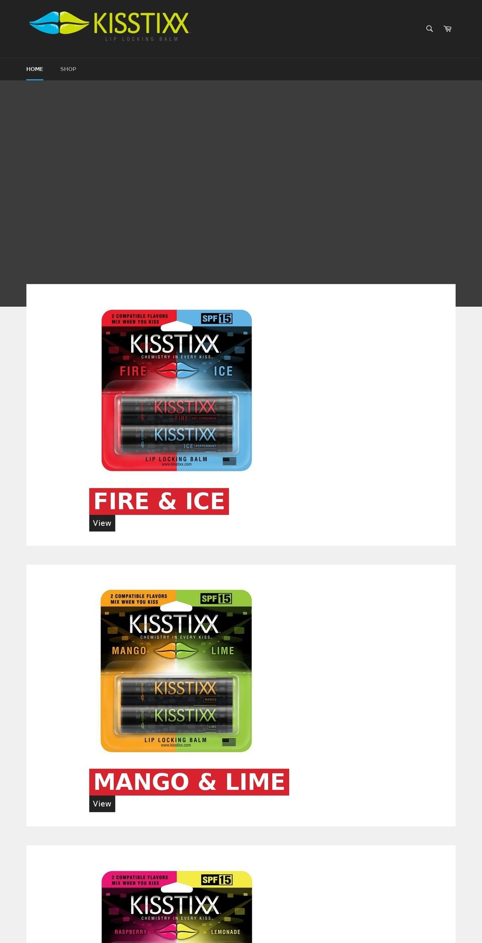 kisstixx.biz shopify website screenshot