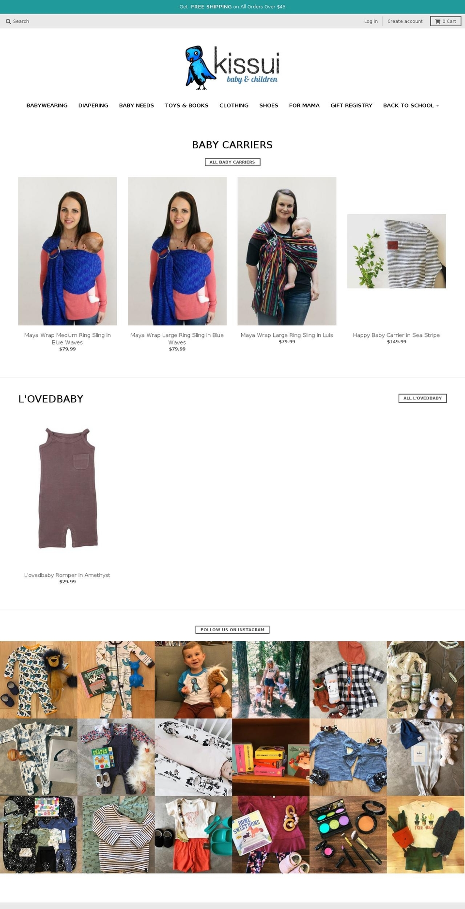 kissuikids.com — Shopify storefront screenshot