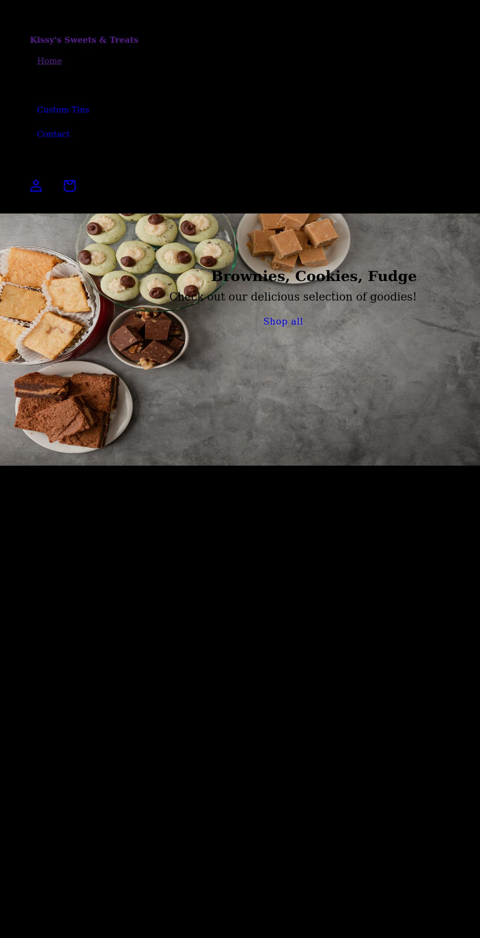 kissyssweets.com shopify website screenshot