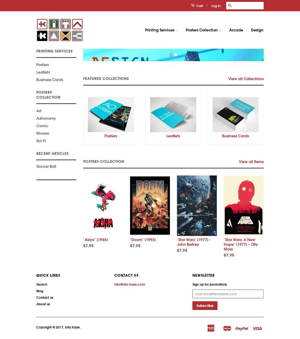 kita-kaze.com shopify website screenshot