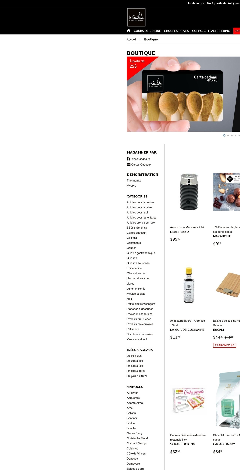 kitacuisiner.com — Shopify storefront screenshot