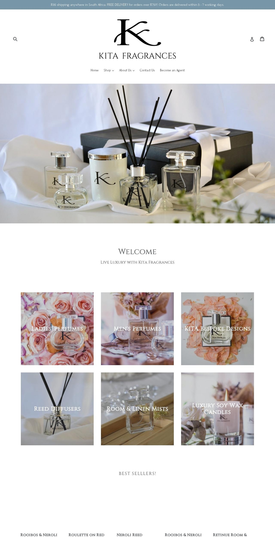 kitafragrances.co.za shopify website screenshot