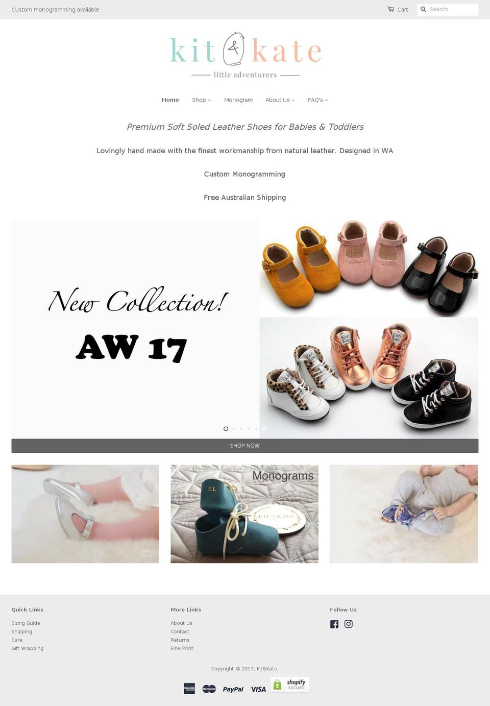 kitandkate.com shopify website screenshot