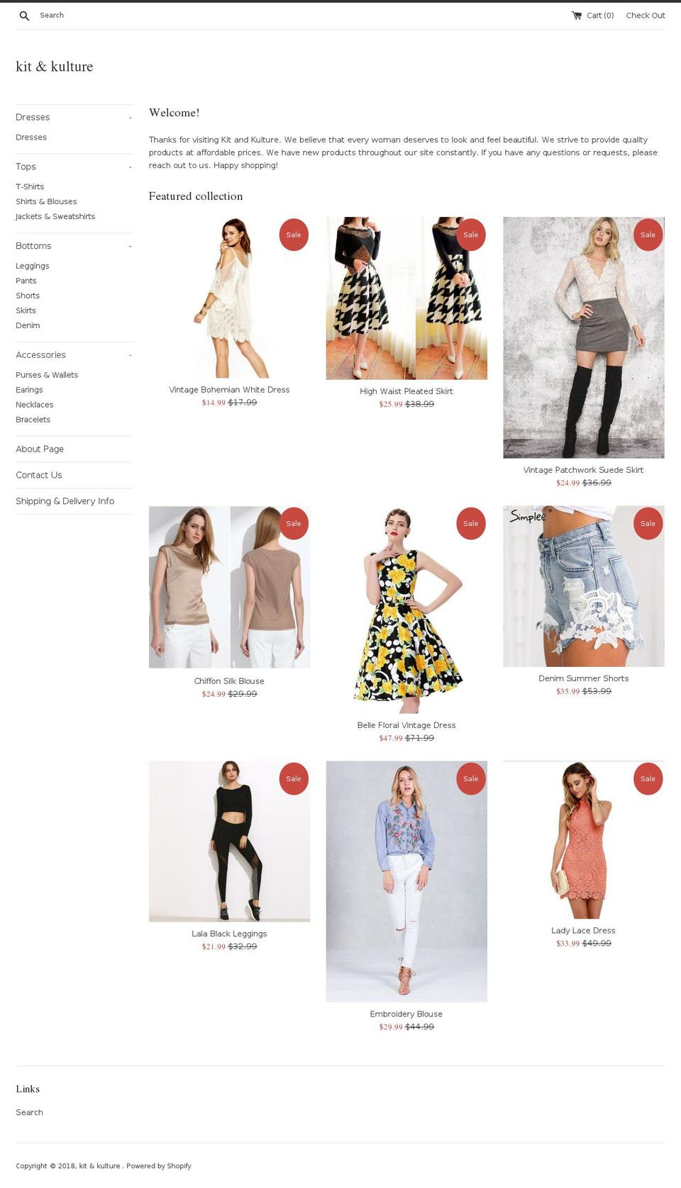 kitandkulture.com — Shopify storefront screenshot