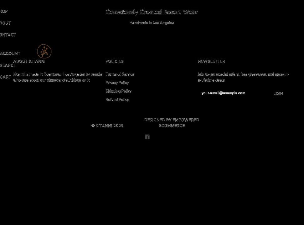 kitanni.com shopify website screenshot