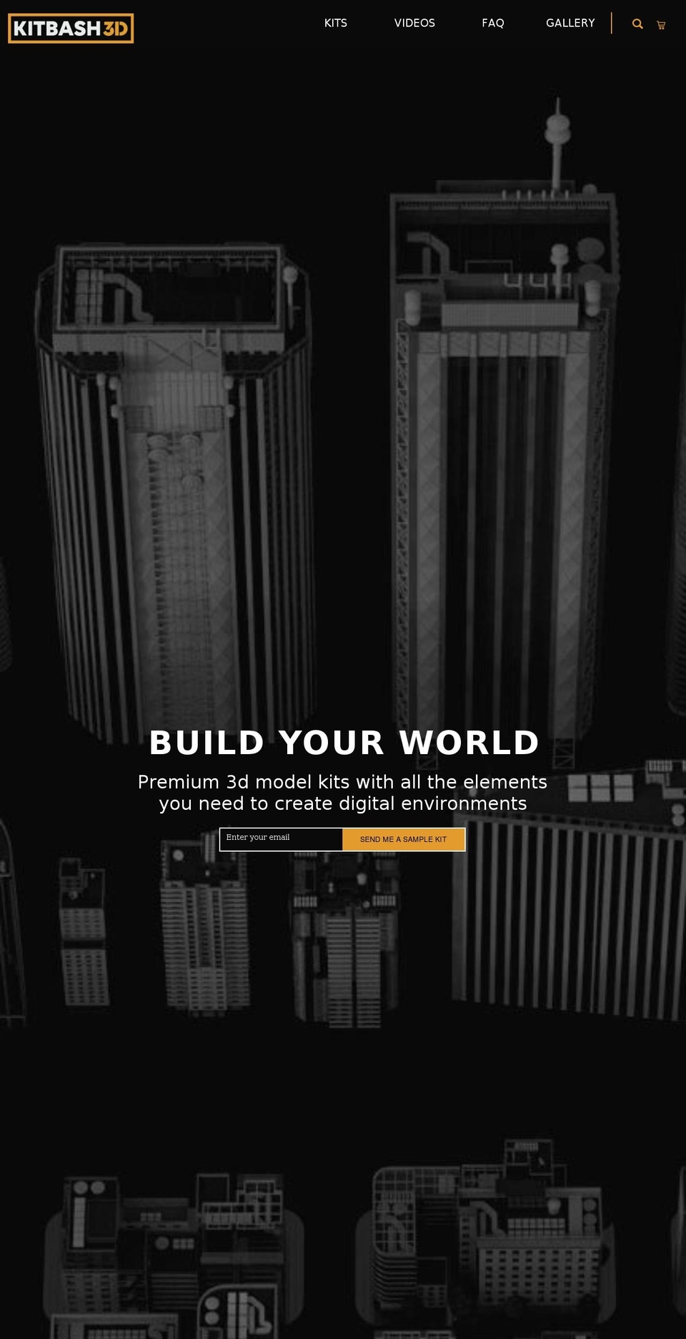 kitbash3d.com shopify website screenshot