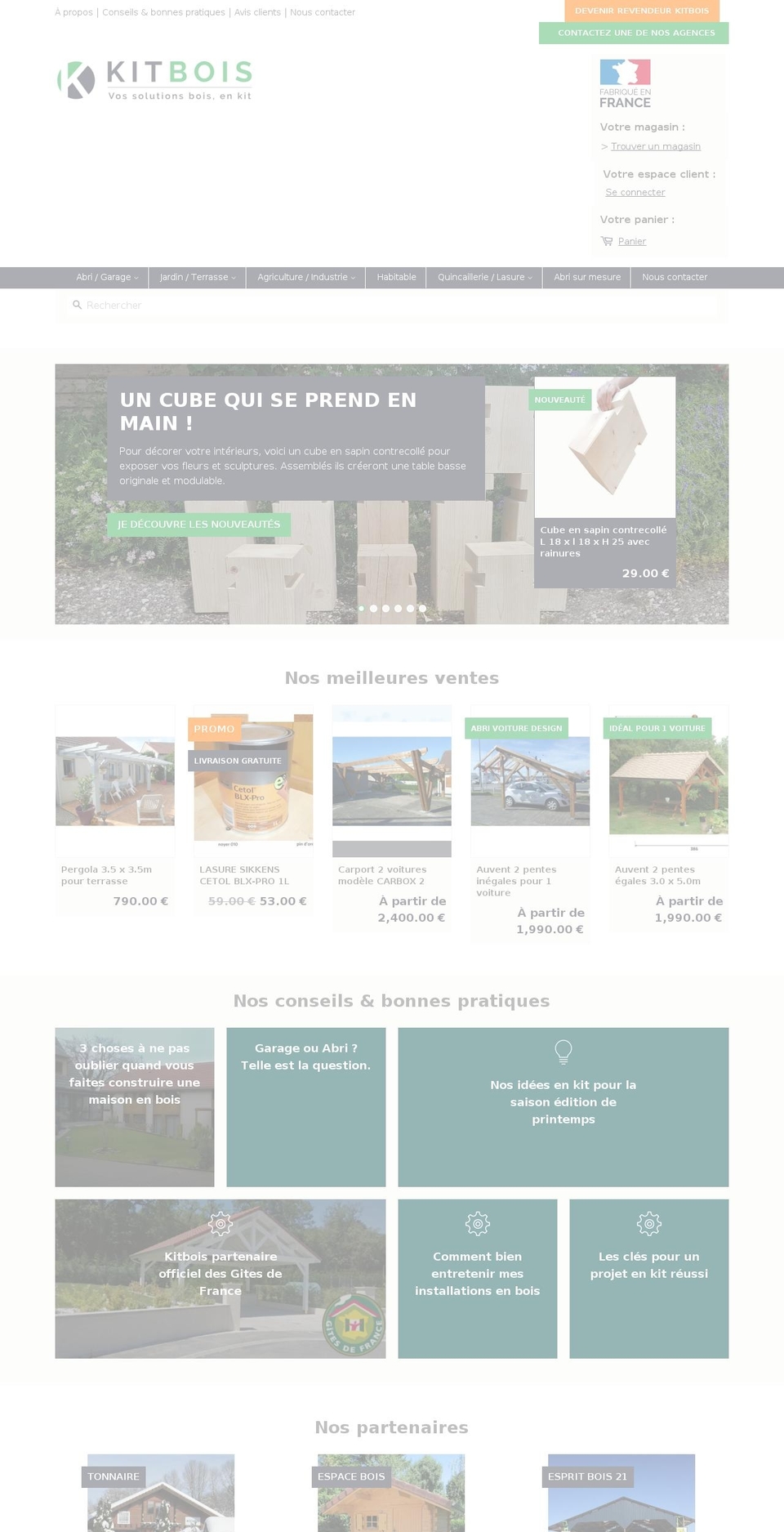 Wooden Constructions Shop Theme Shopify theme site example kitbois.fr