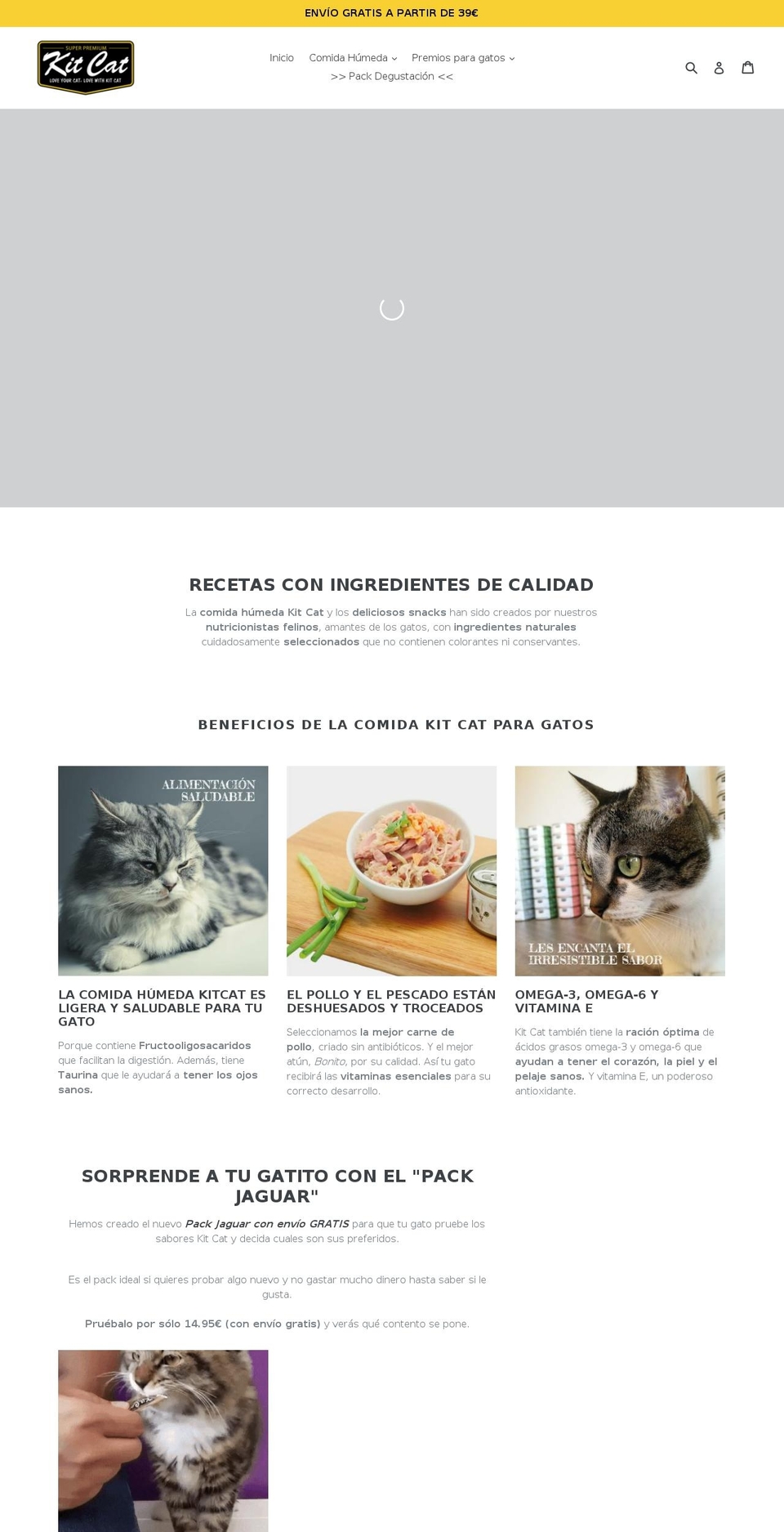 kitcat.es shopify website screenshot