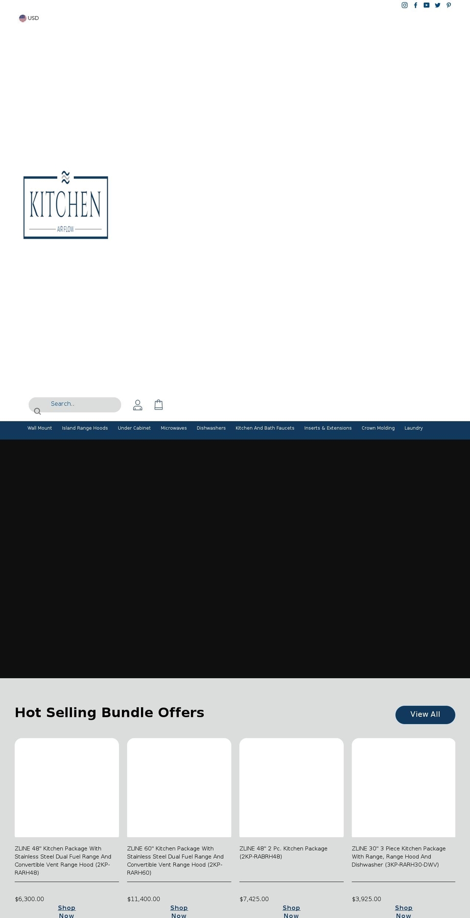 kitchenairflow.com shopify website screenshot