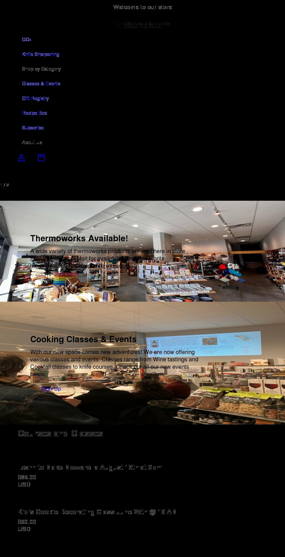 kitchenalamode.com shopify website screenshot