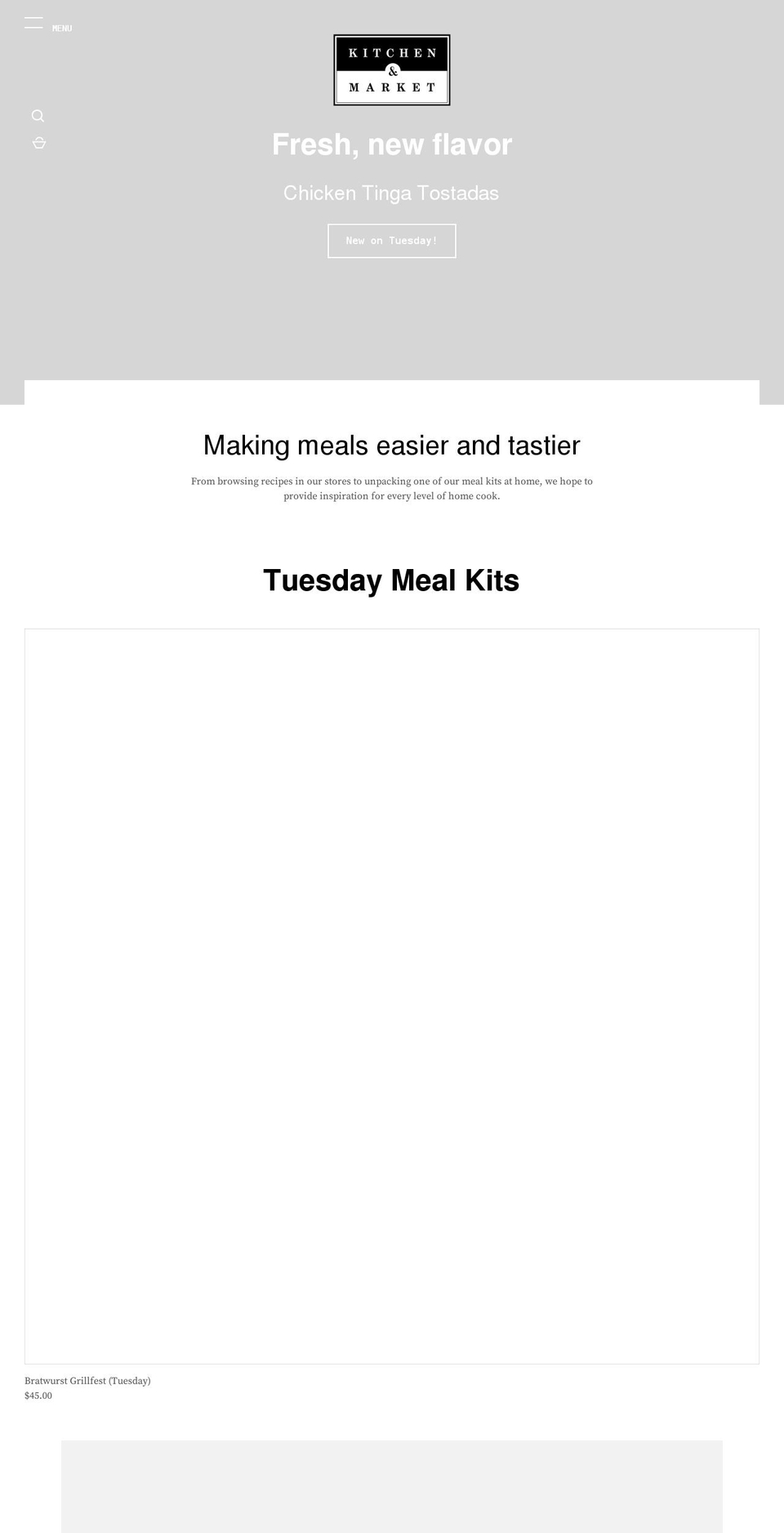 kitchenandmarket.com shopify website screenshot