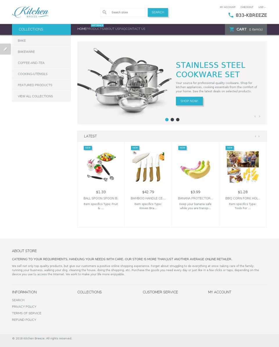 theme262 Shopify theme site example kitchenbreezeshop.com