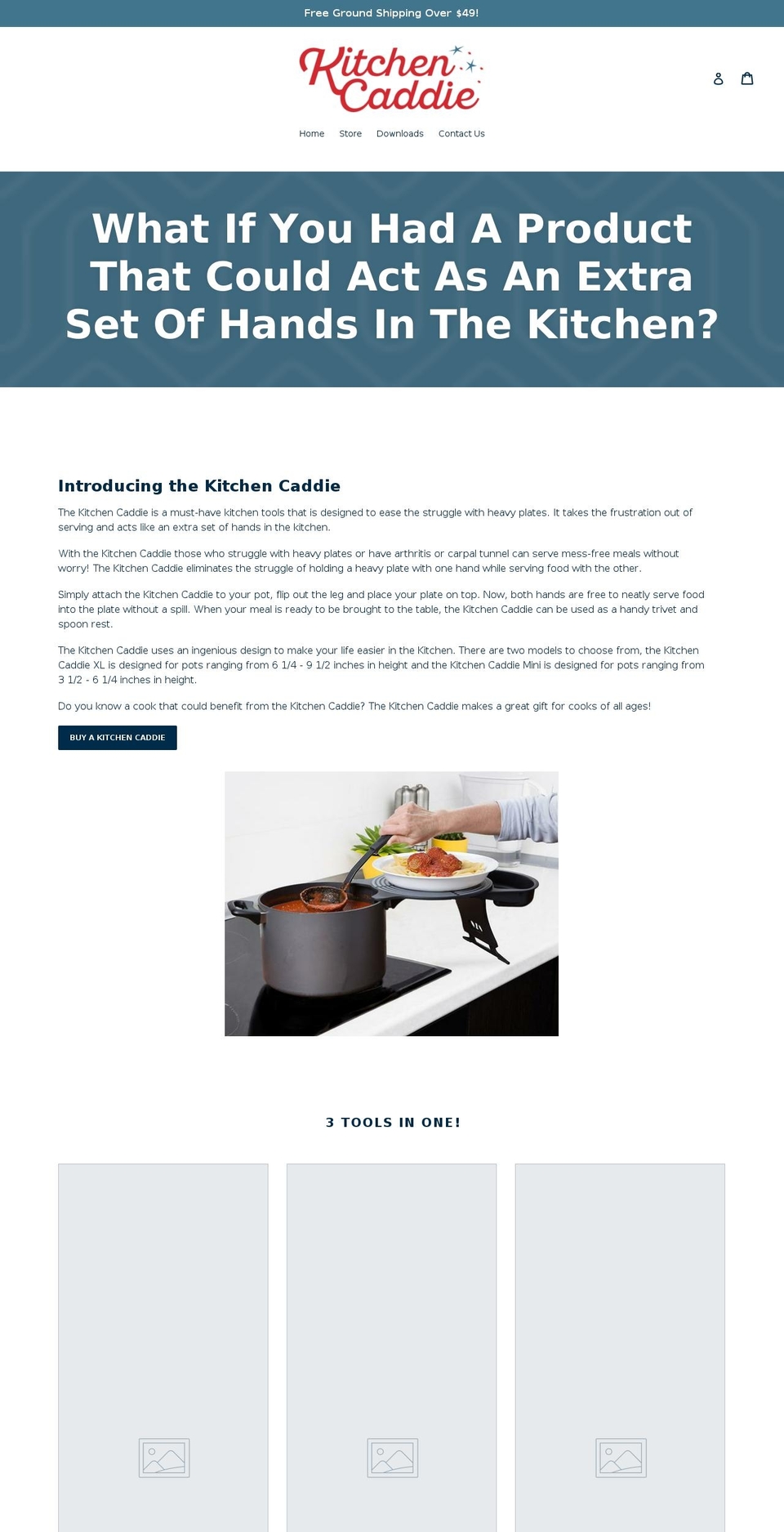 kitchencaddie.com — Shopify storefront screenshot