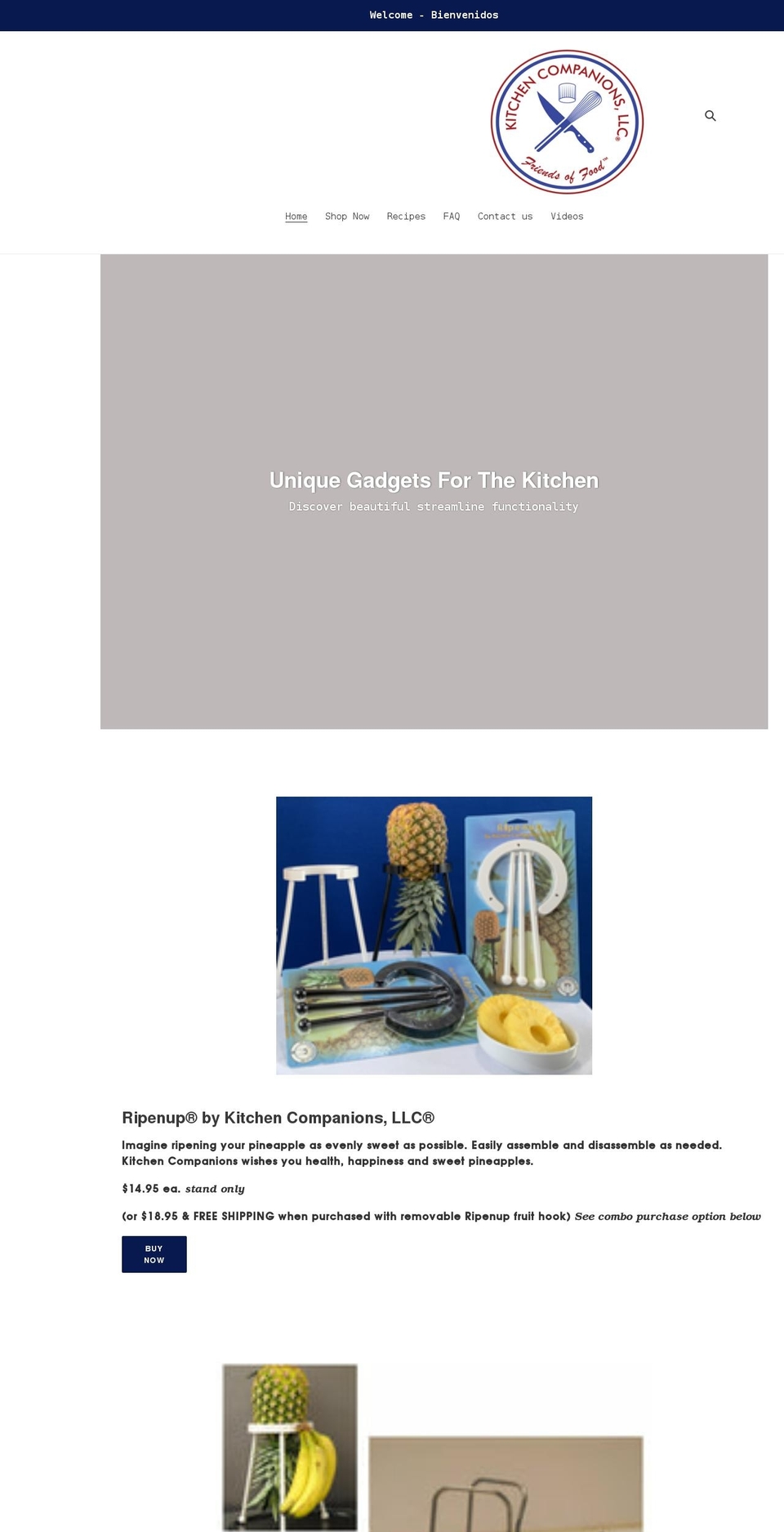 kitchencompanions.com shopify website screenshot