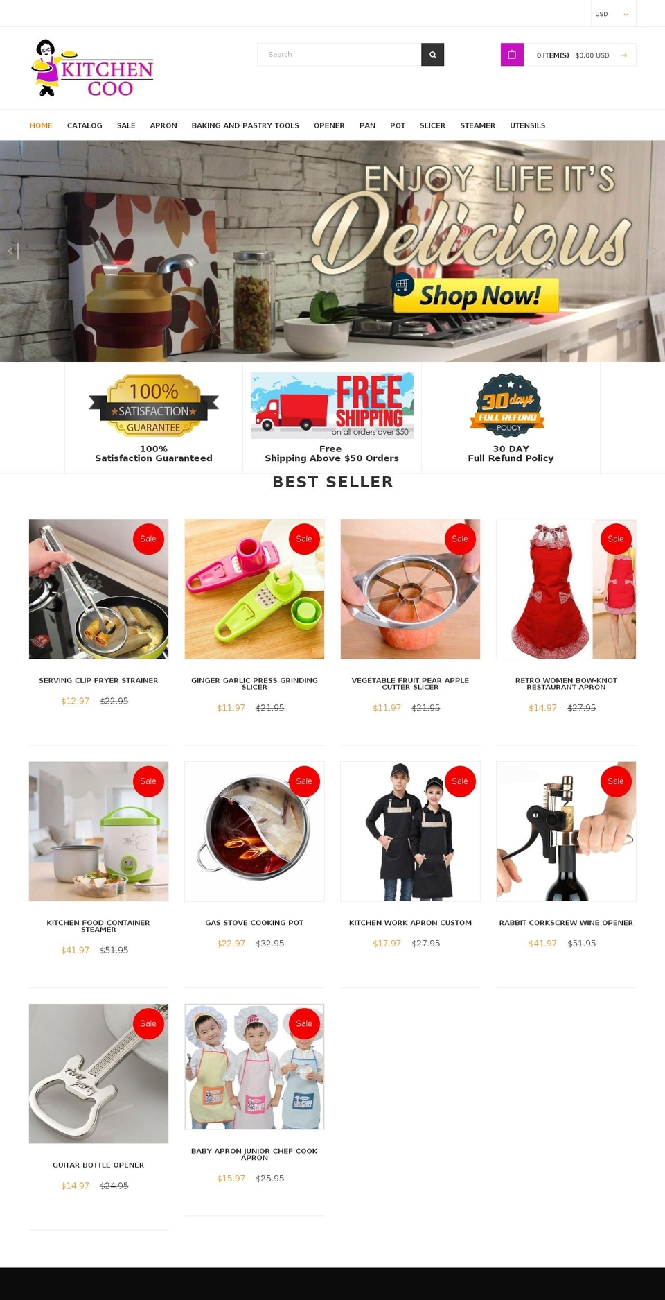 kitchencoo.com — Shopify storefront screenshot