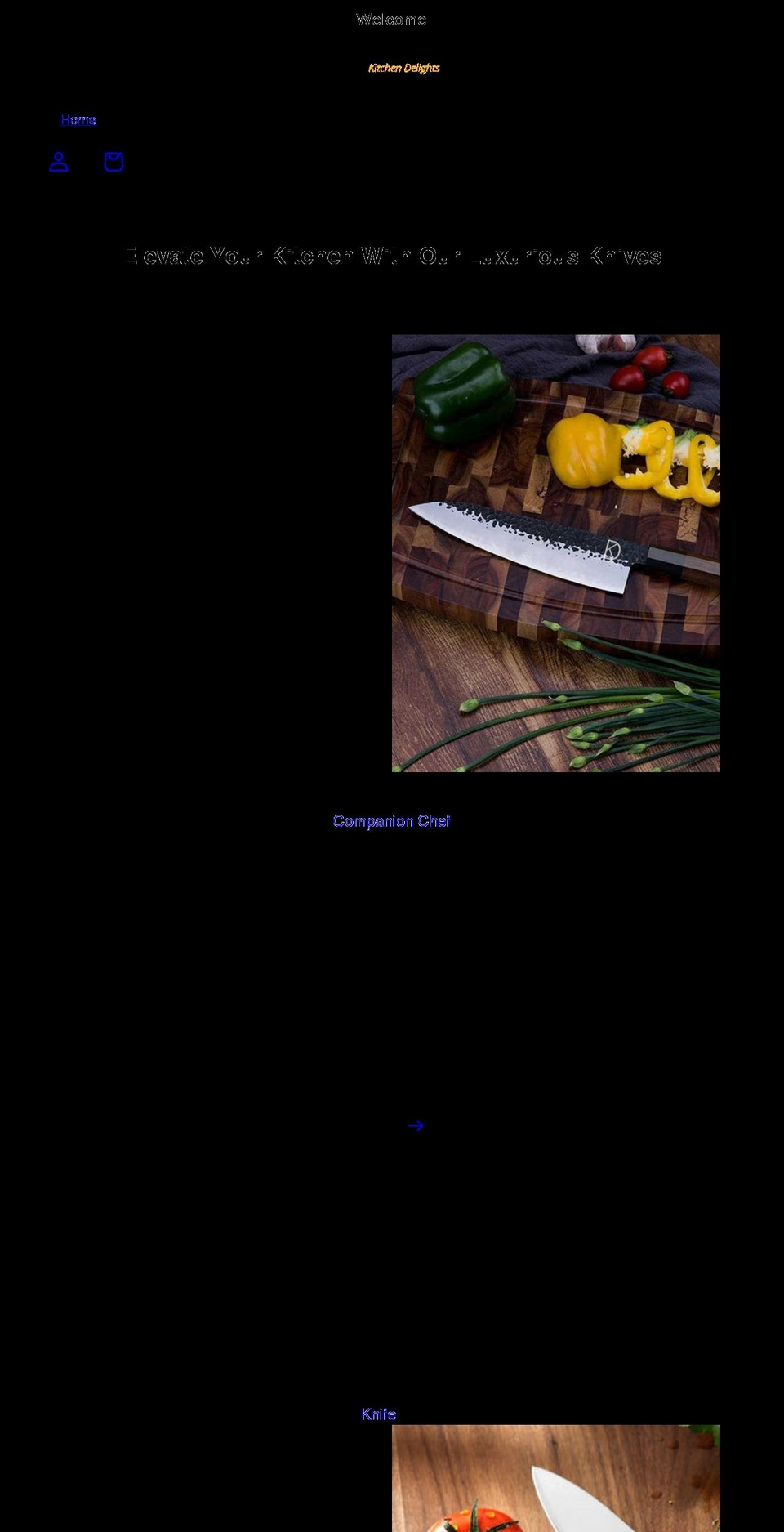 kitchendelights.net shopify website screenshot