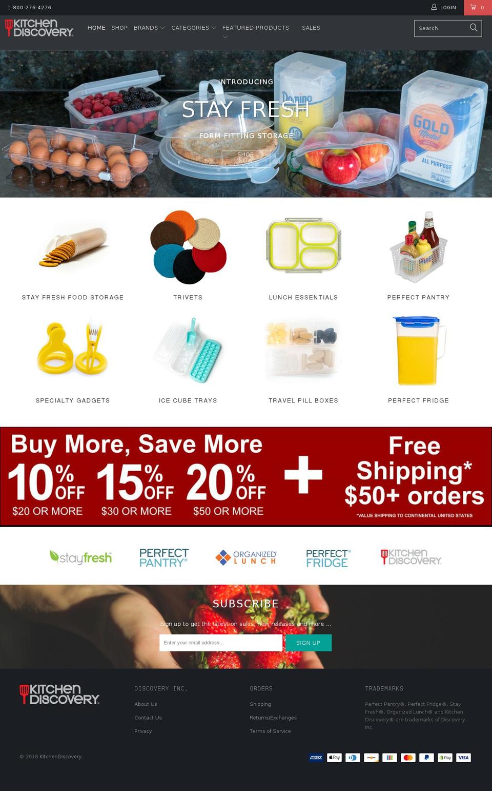 kitchendiscovery.com shopify website screenshot