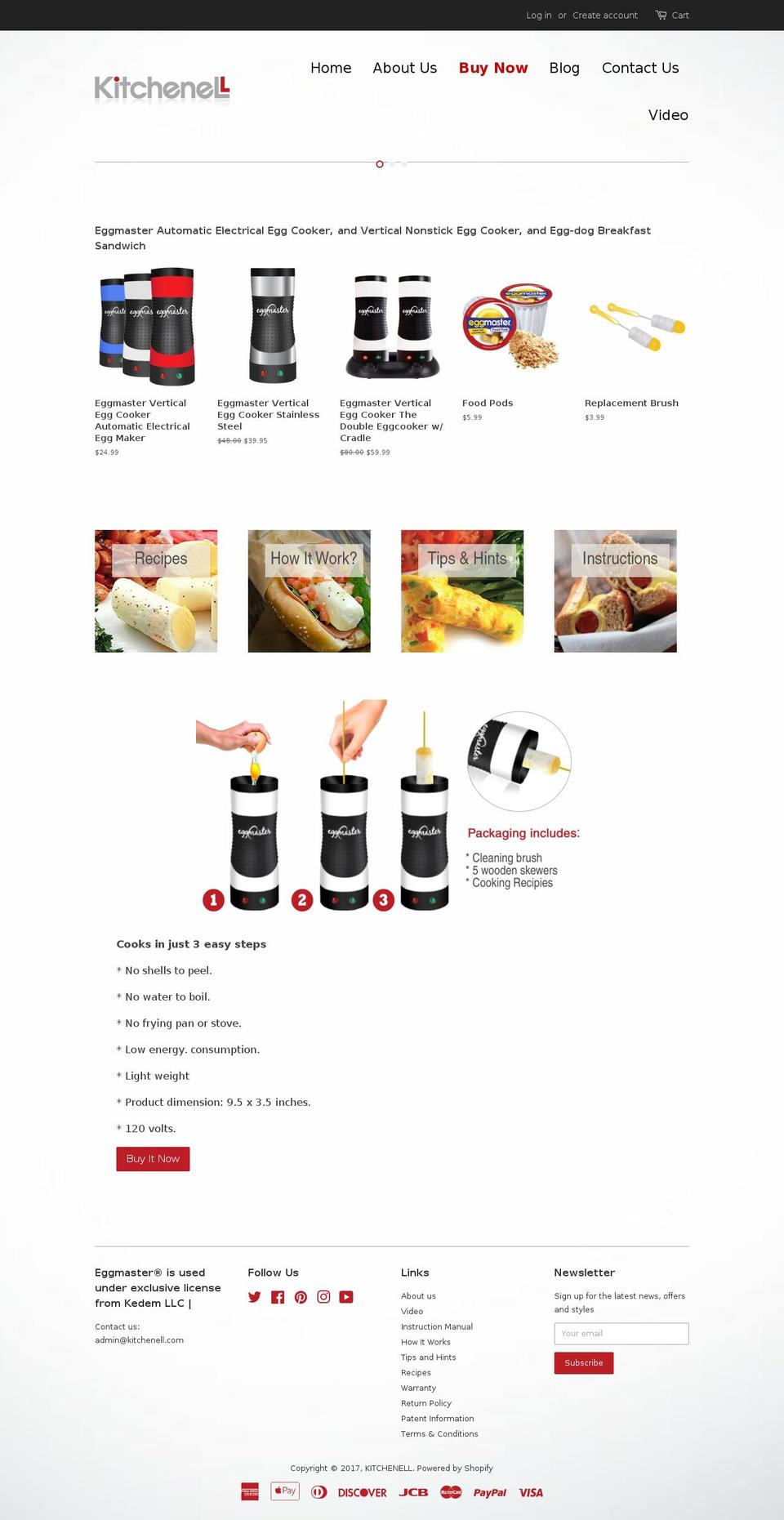 kitchenell.com shopify website screenshot