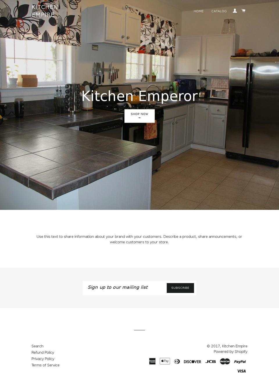 kitchenemperor.com shopify website screenshot
