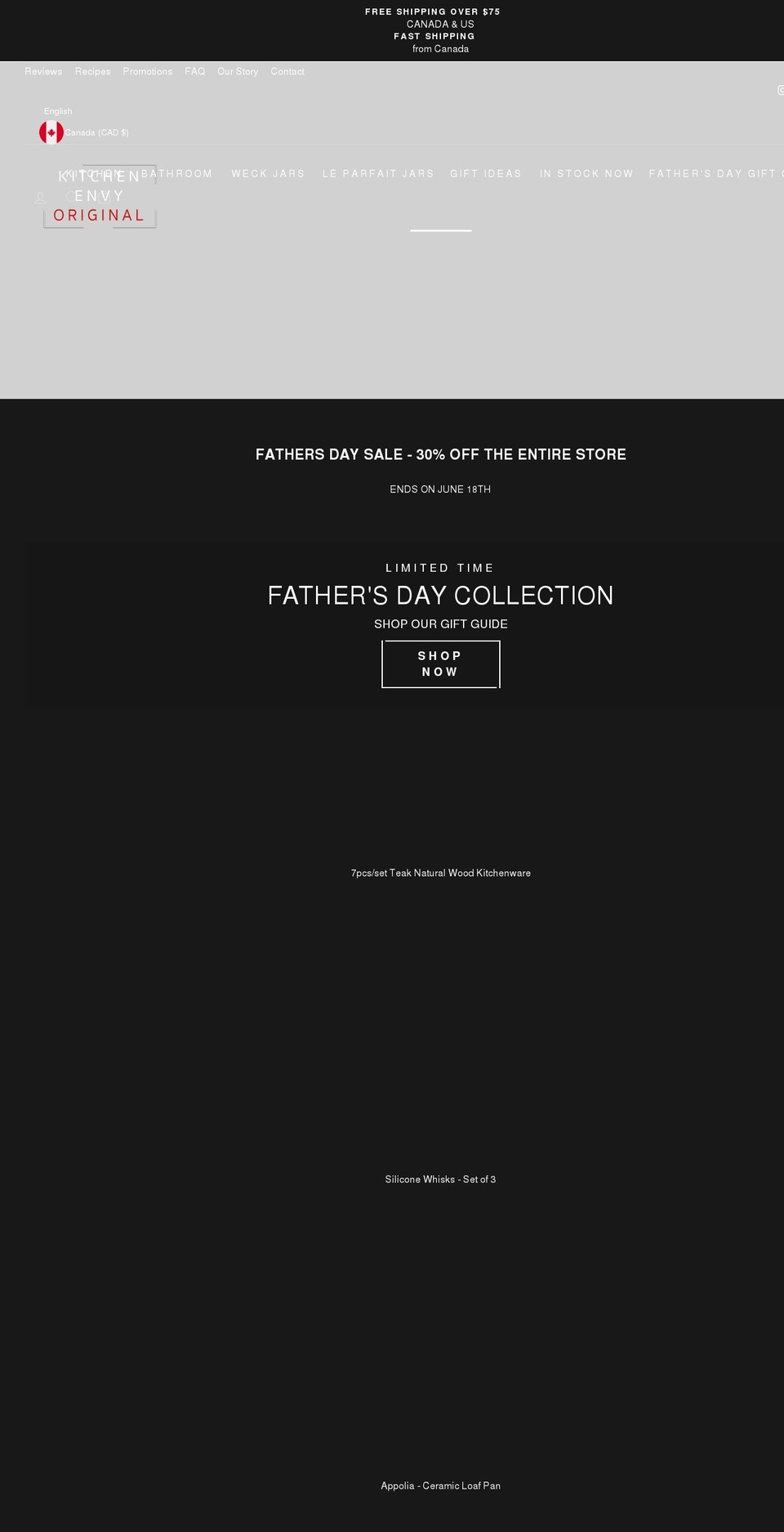 kitchenenvy.ca shopify website screenshot