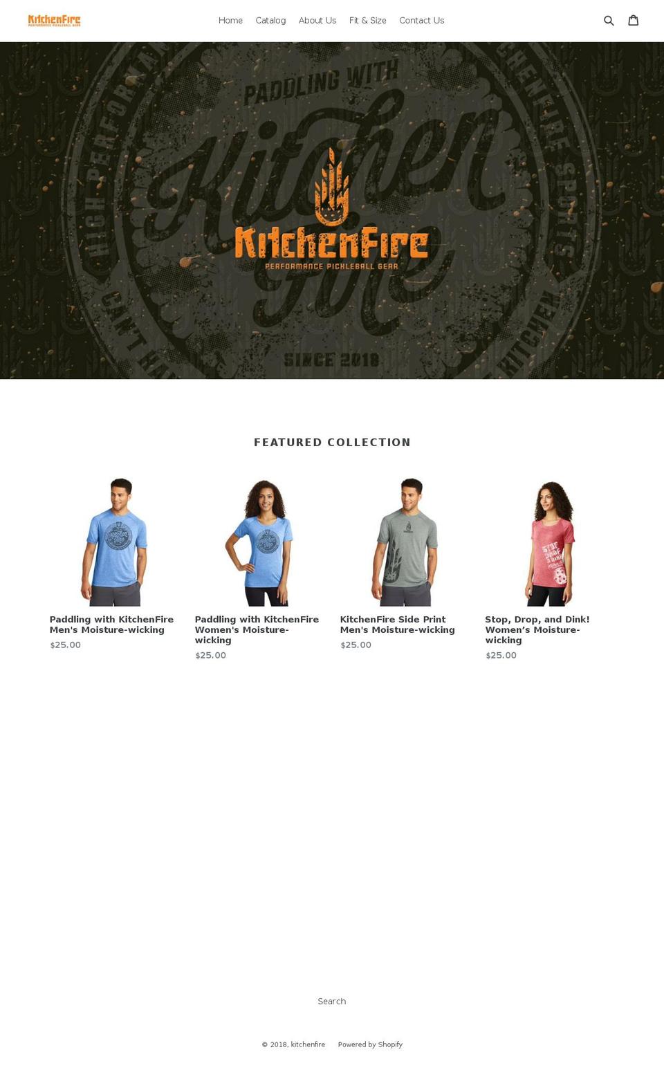 kitchenfiresports.com shopify website screenshot