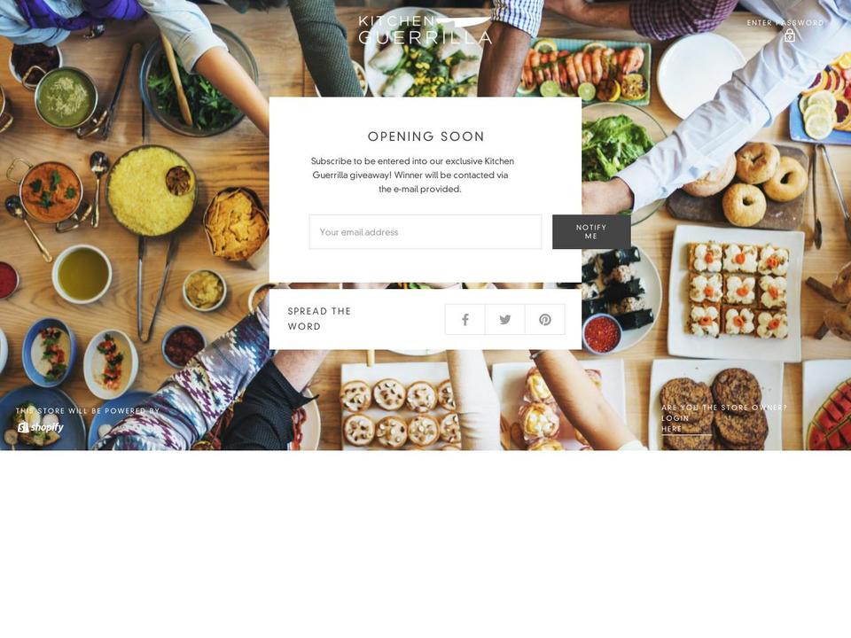 kitchenguerrilla.com — Shopify storefront screenshot